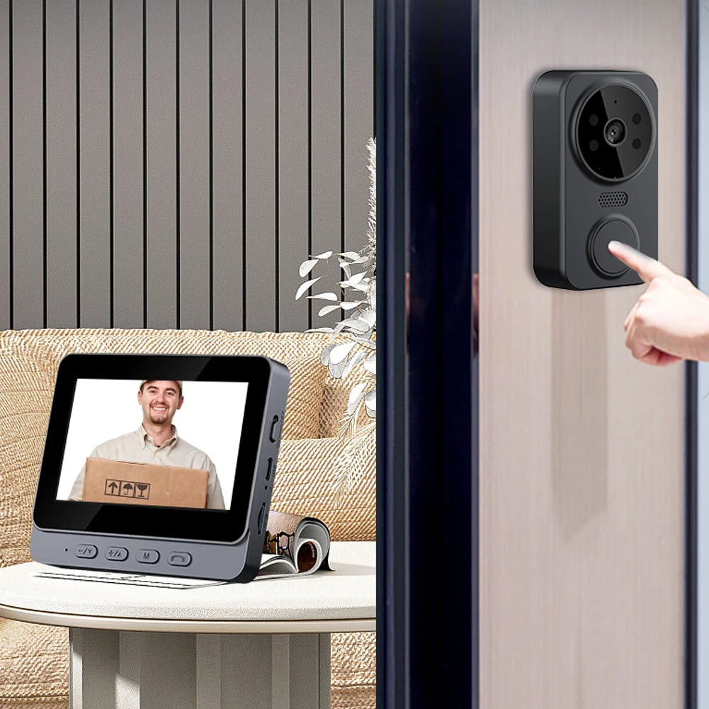 VisionGate Wireless Doorbell with HD 4.3-Inch IPS Screen