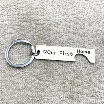 "Our First Home" Keychain Set
