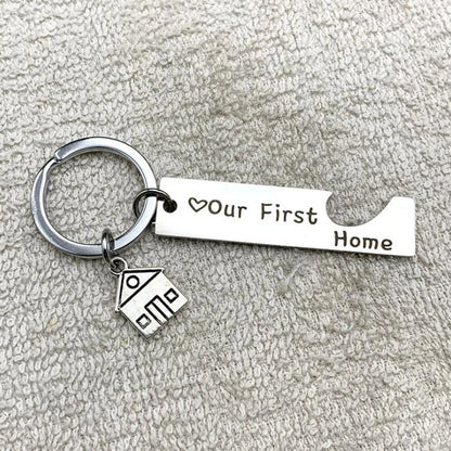 "Our First Home" Keychain Set