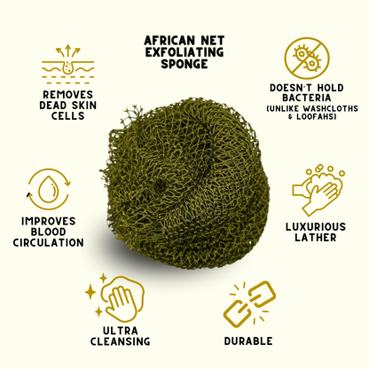 African Net Exfoliating Bath Sponge